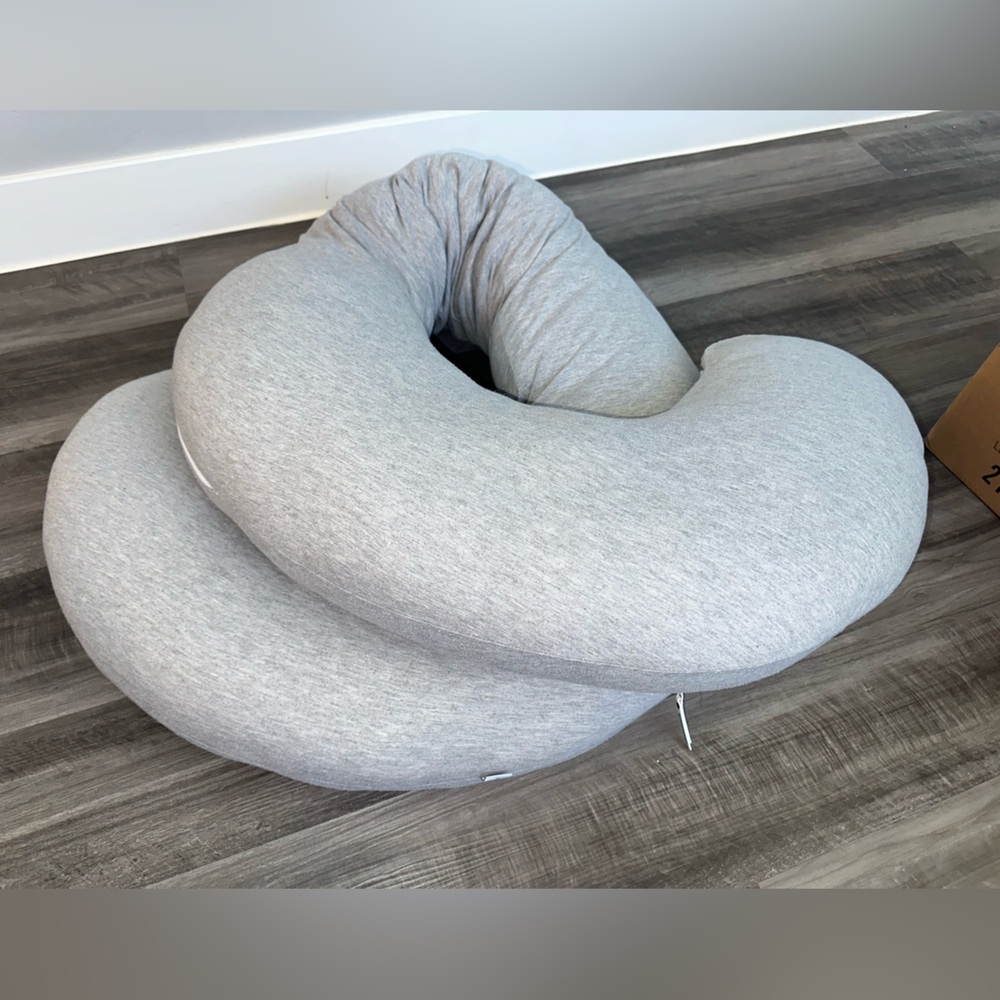 Cozy Gray U-Shaped Body Pillow